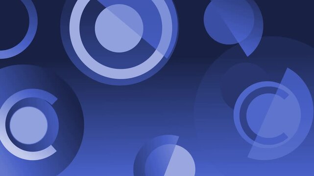 Abstract circular geometric composition with gradient background animation