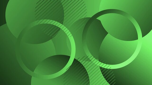 Abstract background with overlapping transparent circles and diagonal stripe accents animation