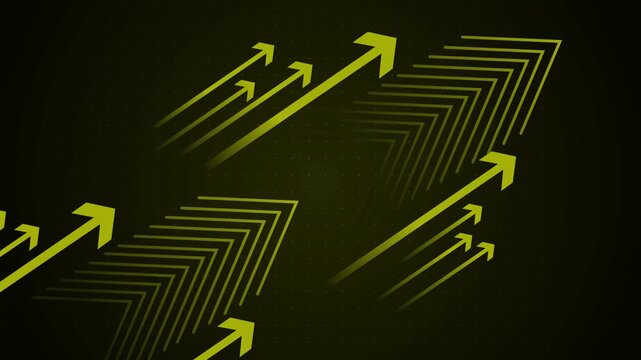 Abstract background with multiple upward arrows and chevron patterns creating a sense of growth and movement animation