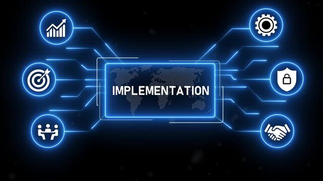 Implementation concept .Ways To Measure Project Success.Ways To Measure Project Success.4k animation video.