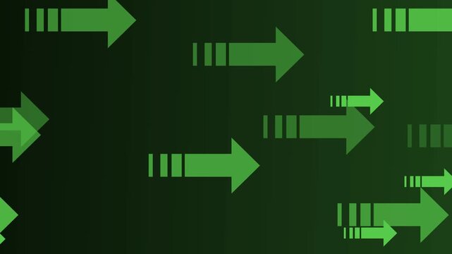 Seamless gradient background with multiple arrows pointing right animation