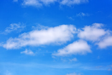 Fototapeta premium Clear blue sky with white clouds.