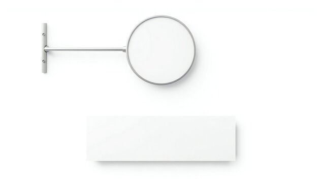 A simple diagram of a circle with a tangent line and a rectangle below it