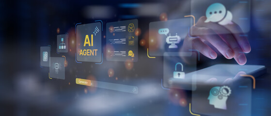 AI Artificial Intelligence Agent Platform for Business Automation and Digital Interaction © Artemii Sh