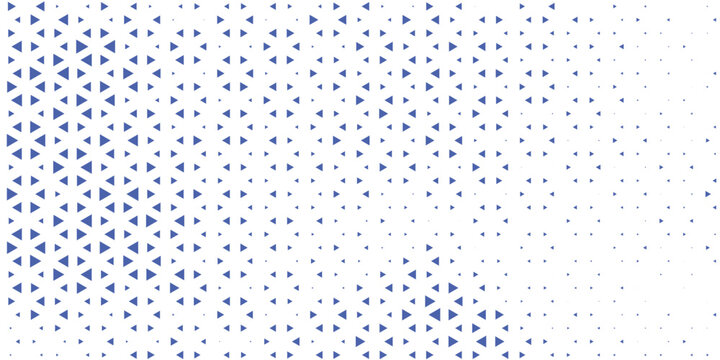 Vector blue and white geometric halftone background pattern with abstract triangles and bowtie shapes.