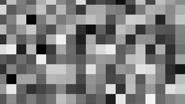 Abstract black and white pixel blur animation. Pixel uncensored censored animation.