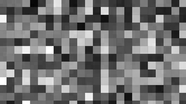 Abstract black and white pixel blur animation. Pixel uncensored censored animation.