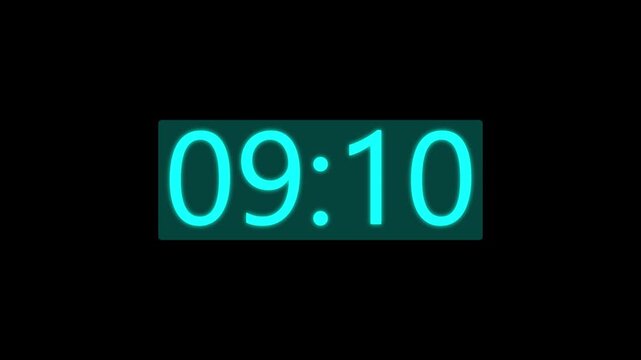 Sustainable 10 minutes Countdown timer, 600 to 0 seconds Simple countdown timer fast speed. 4k regulation.