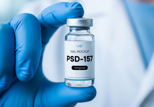 Close-up of a pharmaceutical vial
