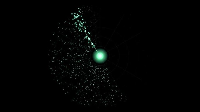 Radar Scanner Detecting Targets with Rotating Digital Sweep
