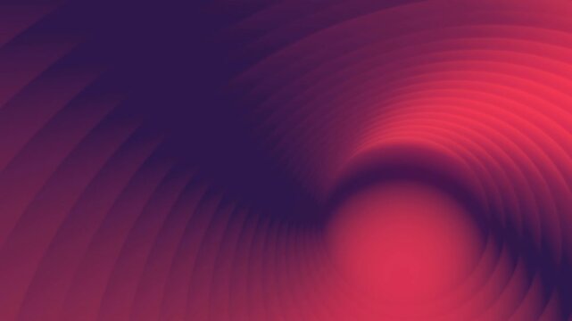 Elegant 3D CGI tunnel with smooth ribbed waves and a crimson to dark purple gradient. This hypnotic rotating seamless loop is the perfect stylish background for motion design