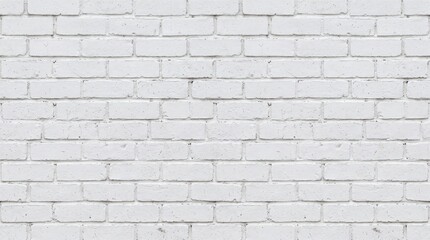 Fototapeta premium Aged White and Gray Brick Wall Texture Background with Weathered Cement Surface and Rustic Architectural Pattern