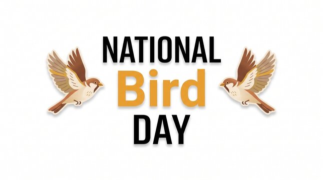 National bird day celebration with birds in flight