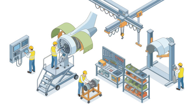 Aircraft Engine Assembly and Manufacturing Process.