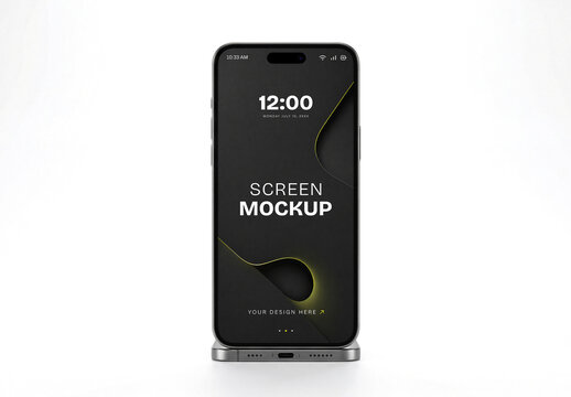 Mobile Screen Mockup for App Presentation