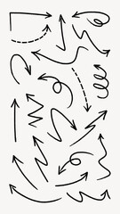 Fototapeta premium Creative hand-drawn arrows collection vector
