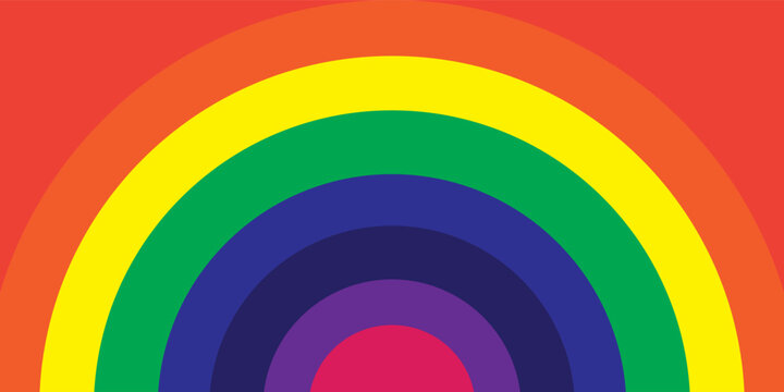 Colorful semicircle rainbow pattern background