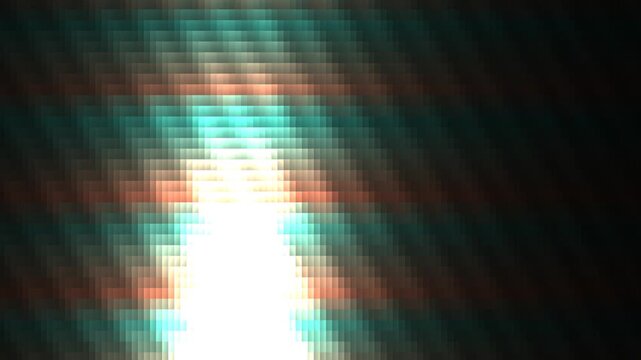 Light patterns create abstract design with shifting colors and shapes