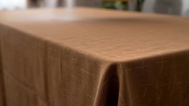 Tablecloth with steam rising