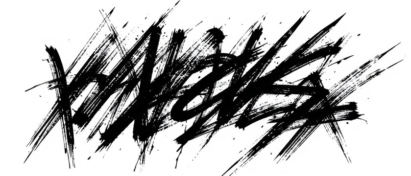 Graffiti, black, abstract, typography, urban art illustration