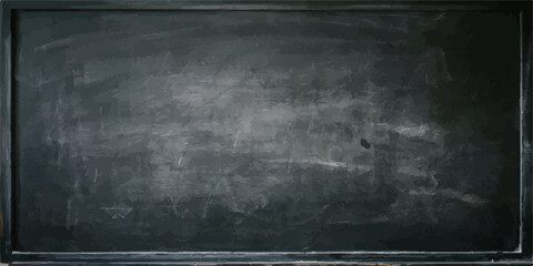 Empty weathered black school chalkboard surface with texture chalkboard blackboard background classroom scratched © Humayun