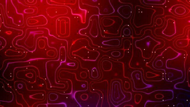 Digital topographic map lines glowing brightly on a vibrant gradient background