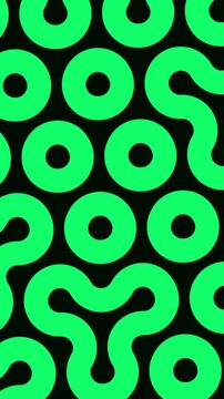 Glowing green techno pipelines arrange into a vertical abstract motion loop perfect for mobile gaming streams and futuristic smartphone background themes