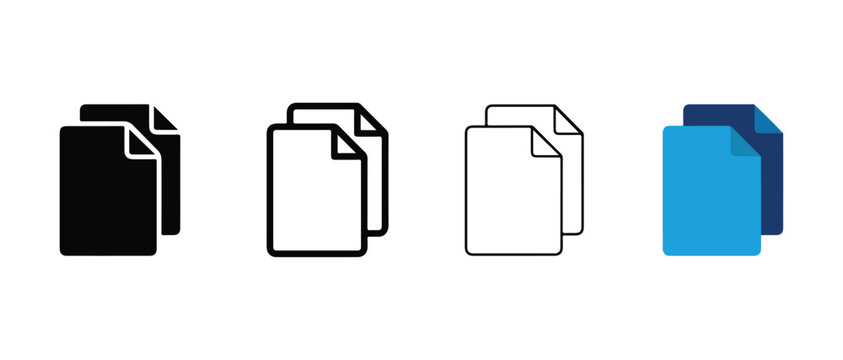file folder icons in black white and blue on white background for business and organization  file icons for computer and document management