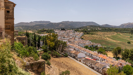 Obraz premium The beautiful little city of Ronda in Andalucia in Spain on June 25th 2025