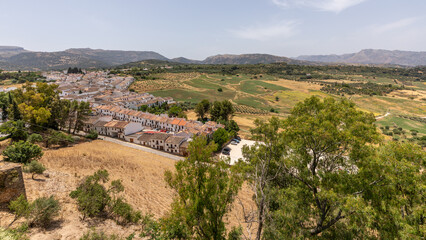 Fototapeta premium The beautiful little city of Ronda in Andalucia in Spain on June 25th 2025