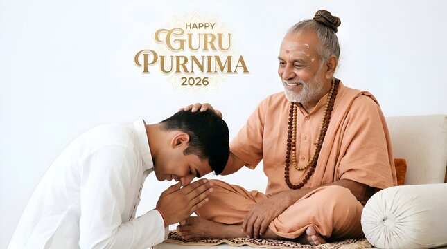 Guru Purnima Blessing: Devotee Bows to Spiritual Mentor with Reverence - 2026