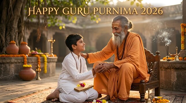 Guru Purnima 2026: Sage Blesses Young Disciple with Wisdom and Tradition