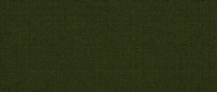 Olive green seamless textile fabric texture background.