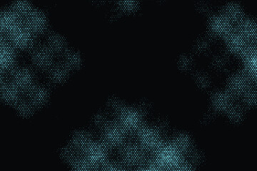 Abstract halftone camouflage pattern in teal and black tones © Solaiman77