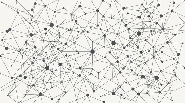 Abstract geometric network diagram with interconnected nodes and lines