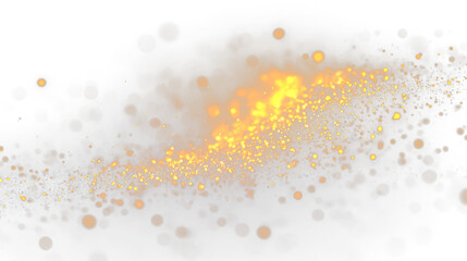 Abstract Gold Particle Ribbon with Sparkling Dust PNG © Oksana