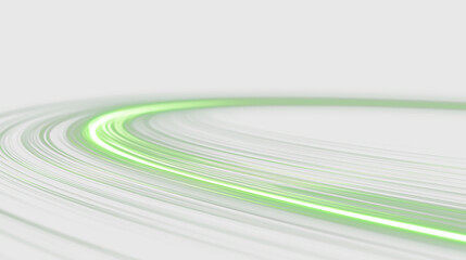 Neon Green Ring with Dynamic Motion Blur PNG © Oksana