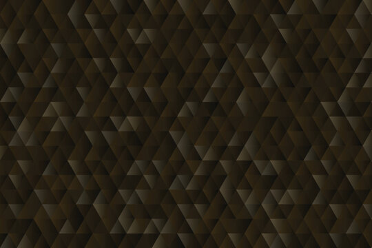 Dark brown geometric background, with repeating 3d triangle pattern, and subtle gradient, shading effects