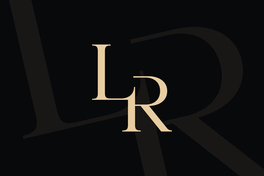 LR or RL letter logo icon design. Classic style luxury initials monogram.