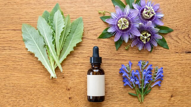 Wild Lettuce, Passionflower & Skullcap Bundle &mdash; Sleep Support Herbal Wellness Photography