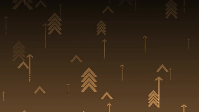 Monochrome pattern of upward-pointing arrow chevrons background animation