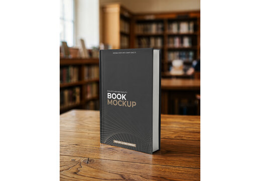 Hardcover Book Mockup Realistic Design for Marketing and Packaging