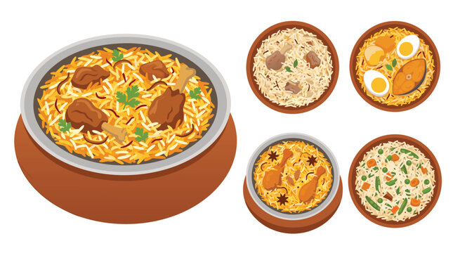 Delicious Biryani Dishes Collection.