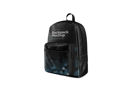 Backpack Half Side View Mockup Design for Advertising Layout and Communication