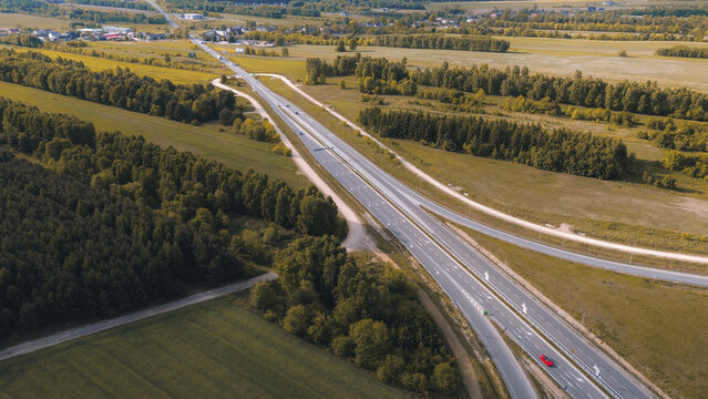 Modern infrastructure with elevated roadways