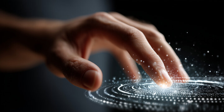  Biometric table activates cascading AI graphs and radial performance waveforms.
