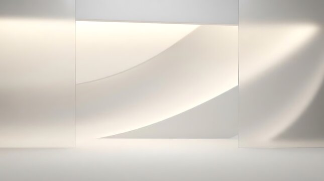 Minimalist abstract background with soft curves and gradient lighting