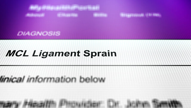 Generic Health Portal with Leg Health Problem Diagnosis - MCL Ligament Sprain