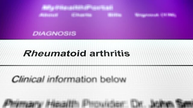 Generic Health Portal with Leg Health Problem Diagnosis - Rheumatoid arthritis
