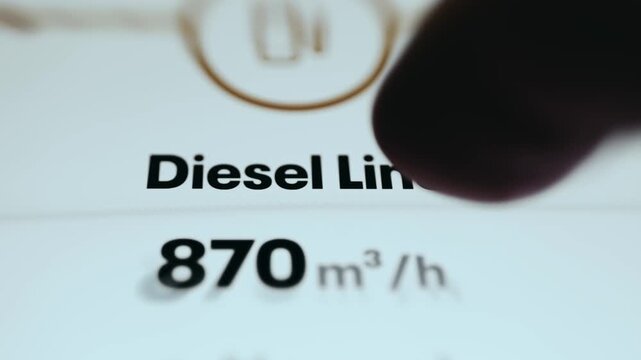 Diesel line with a flow rate of 870 cubic meters per hour